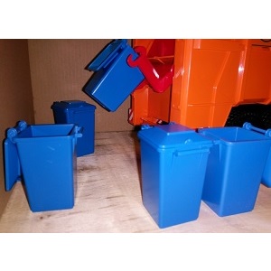 Bruder aanvullingsset: 5 stuks blauwe vuilnisbakken (aanbieding)