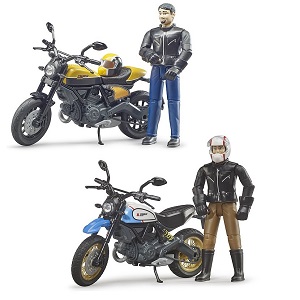 Bruder 0006 schöne Fahrt, Bruder Motorradset mit 2x Motorrad mit 2x Spielfigur (Angebot)