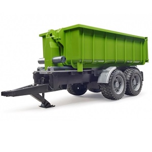 Roll-off container trailer for tractors