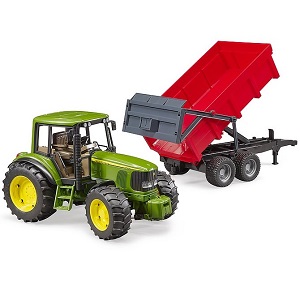 Bruder 02057 John Deere tractor with tipping trailer