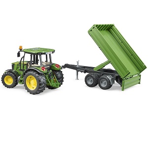 Bruder 02108 John Deere 5115M tractor with tipping trailer