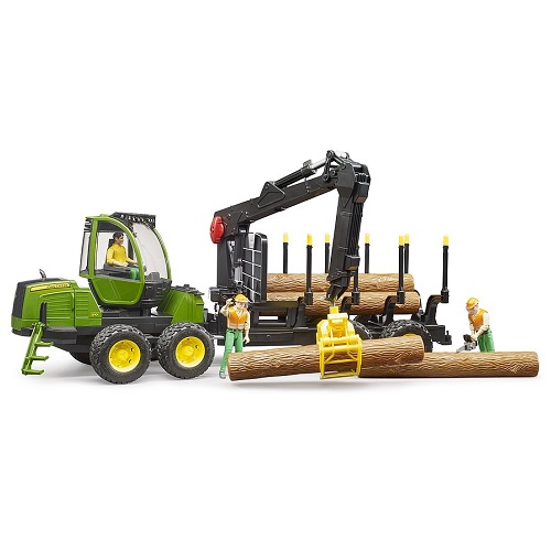 bruder Bruder 02133 John Deere 1210E tracteur de transport de bois avec grue pour la foresterie