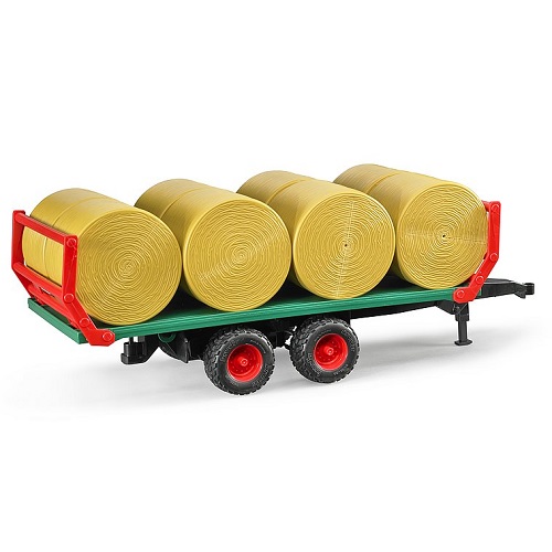 Bruder bale transport trailer with 8 round bales