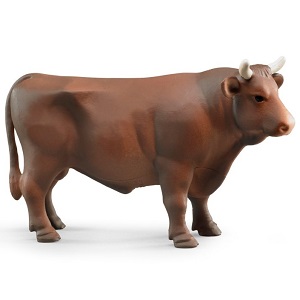 Taureau brun rougeâtre de Bruder Pour ajouter au jeu, vous pouvez utiliser des objets riches de la série BRUDER avec le taureau.