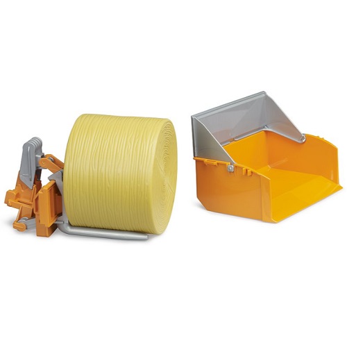 Bruder Bruder 02353 Tracteur à plate-forme de chargement avec fourches et balles de foin