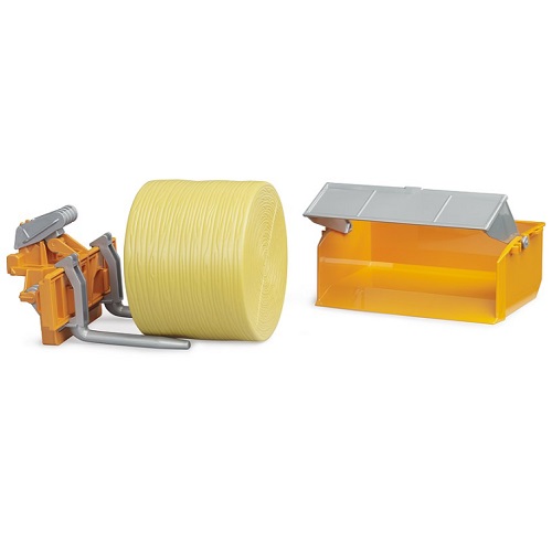 Bruder Bruder 02353 Tracteur à plate-forme de chargement avec fourches et balles de foin