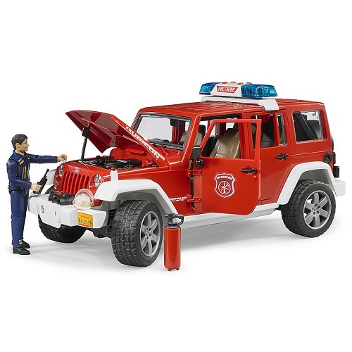 bruder Bruder 02528 Jeep Wrangler pompiers avec pompier jouant figure