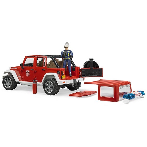 bruder Bruder 02528 Jeep Wrangler pompiers avec pompier jouant figure