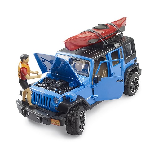 Bruder Bruder Jeep Wrangler Rubicon avec kayak et kayakiste (nouveau 2024)