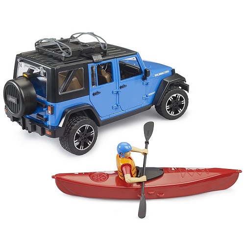 Bruder Bruder 02529 Jeep Wrangler Rubicon avec kayak et kayakiste