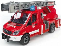 Bruder Mercedes Sprinter brandweer met draailadder, licht en geluidmodule, waterpomp