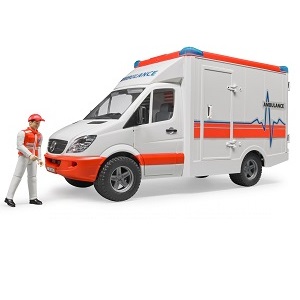 Bruder Mercedes Benz MB sprinter ambulance and driver