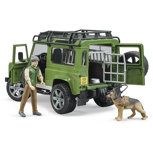 bruder Bruder 02587 Land Rover Defender avec ranger et chien