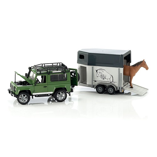 Bruder 02592 Land Rover Defender with horse trailer