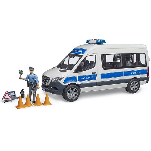 bruder Bus de police Bruder Mercedes-Benz Sprinter avec lumière et son, policier et accessoires