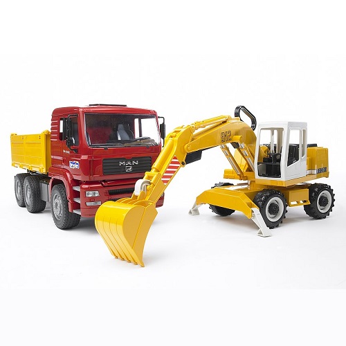 Bruder MAN TGA Construction truck with Liebherr Excavator