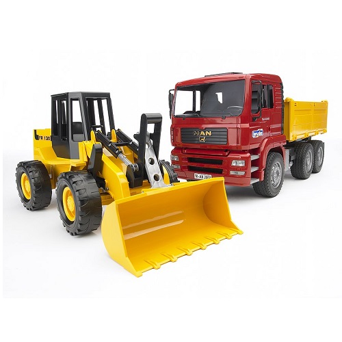 Bruder MAN TGA Construction truck with articulated road loader