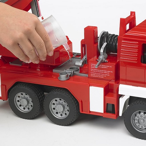 bruder Bruder 02771 camion de pompiers MAN TGA, module de éclairage et de son et pompe à� eau 