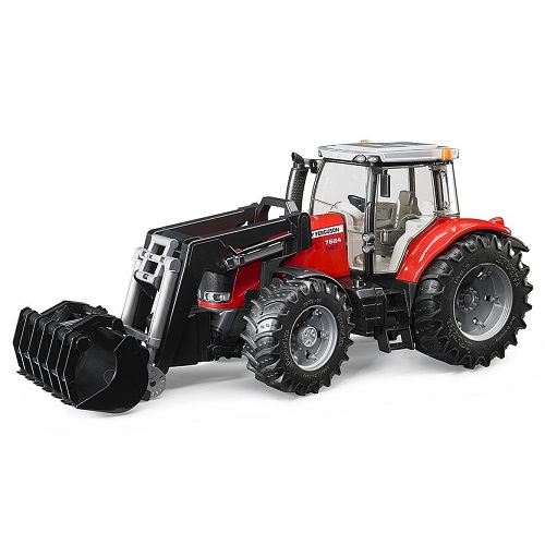 Bruder 03047 tractor Massey Ferguson 7624 with fro...