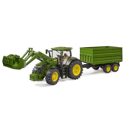 Bruder 03155 John Deere 7R 350 tractor met voorlader en kiepaanhanger (nieuw)