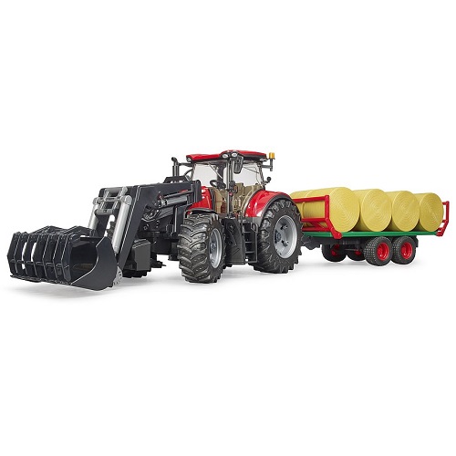 Bruder Case IH Optum 300 CVX tractor with loader a...