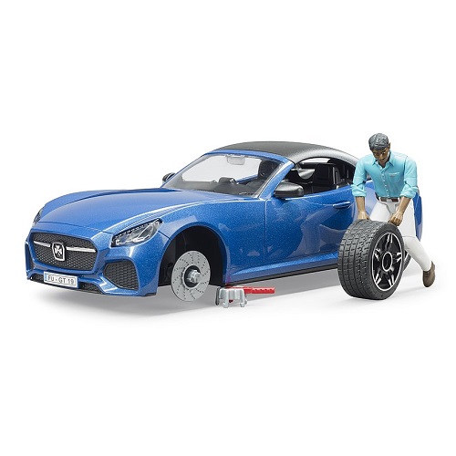 bruder Bruder 03481 voiture de sport Roadster blue avec figurine