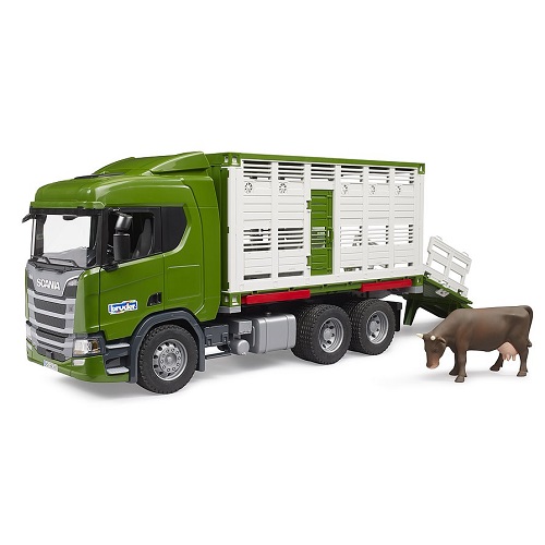 Bruder 3548 Bruder 03548 vrachtwagen - Scania Super 560R diertransporter met rund (nieuw 2023)