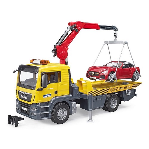 Bruder 03750 MAN TGS tow truck with roadster