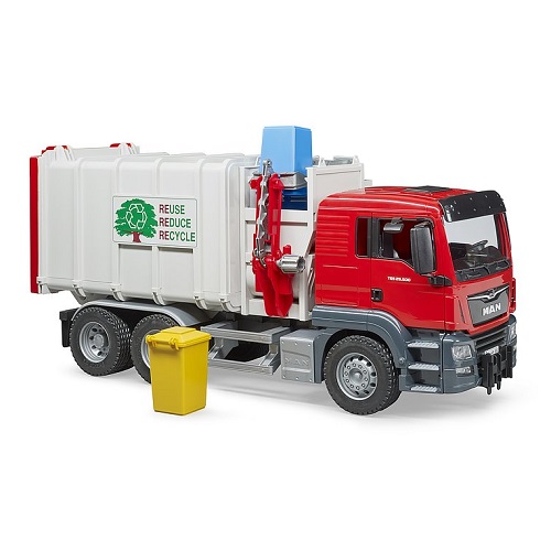 bruder Bruder 03761 camion MAN TGS - camion à ordures avec chargeur latéral