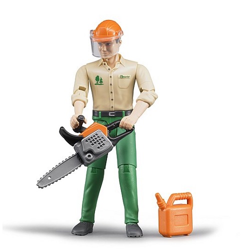 Bruder Bworld forestry worker with accessories