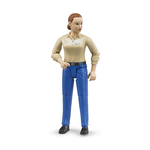 Bruder 60408 Bworld woman with light skin tone and blue trousers