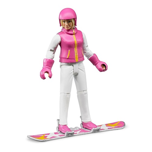 Bruder snowboarder (female) with accessories