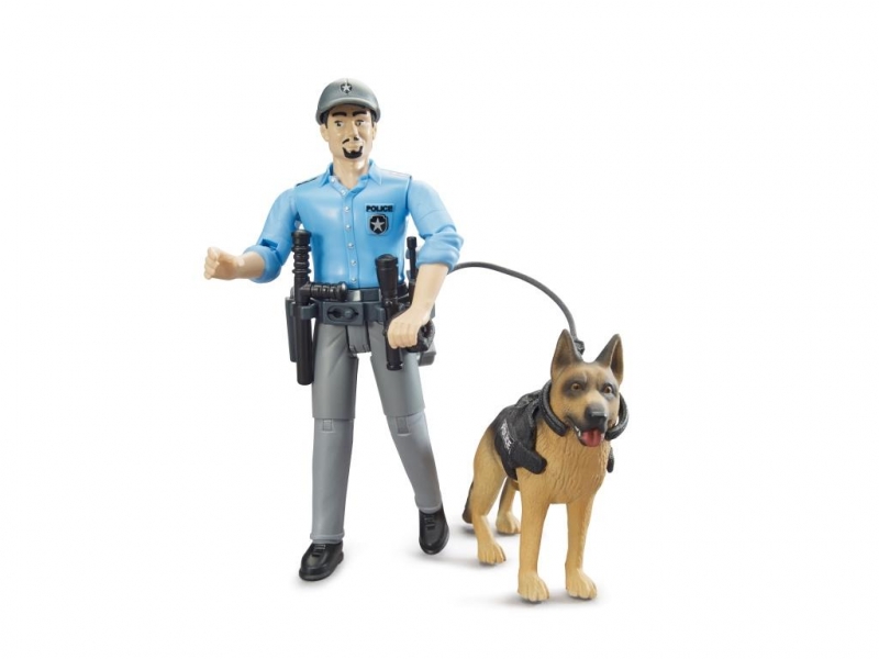 bruder Bruder 62150 Bworld agent avec chien policier (prévu en juillet)