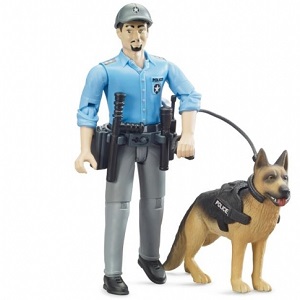 Bruder 62150 Bworld policeofficer with police dog