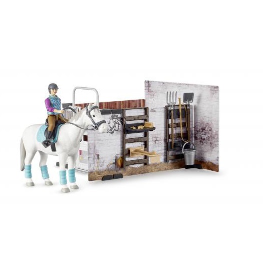 bruder Bruder 62506 Bworld École de équitation avec cheval, figurine et accessoires.