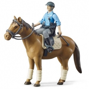 Bruder 62507 Bworld politie agent op paard met accessoires