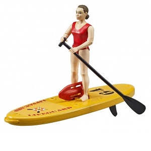 Bruder BWorld rescue worker with paddle board