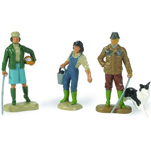 Britains Famille paysanne (1:32) Cette famille d agriculteurs britanniques est en plastique. L ensemble se compose de 3 figurines et d un chien. Cet article peut être facilement combiné avec d autres articles de la même échelle.
