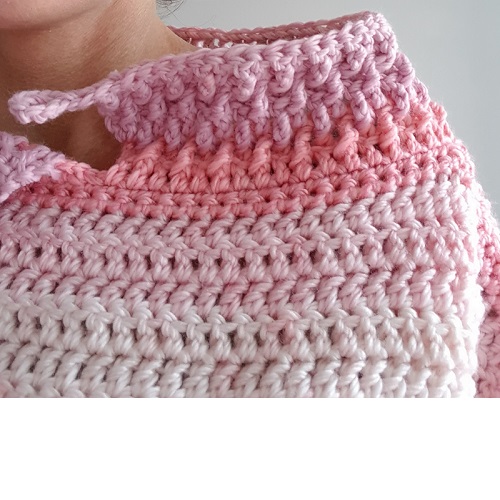 HandmadeByReetje Poncho pour femme, crocheté à la main, taille 36 environ