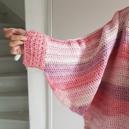 HandmadeByReetje Poncho pour femme, crocheté à la main, taille 36 environ