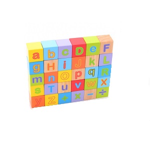 Joueco Blocs d alphabet en bois (30 pièces) 