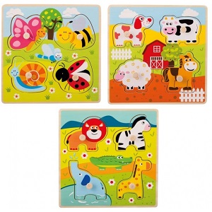 Joueco Knopf Puzzle Tiere
