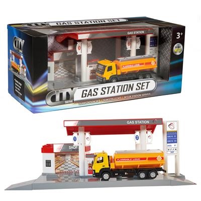 City 2005383 - Ensemble de station-service City Series Toy avec camion-citerne
