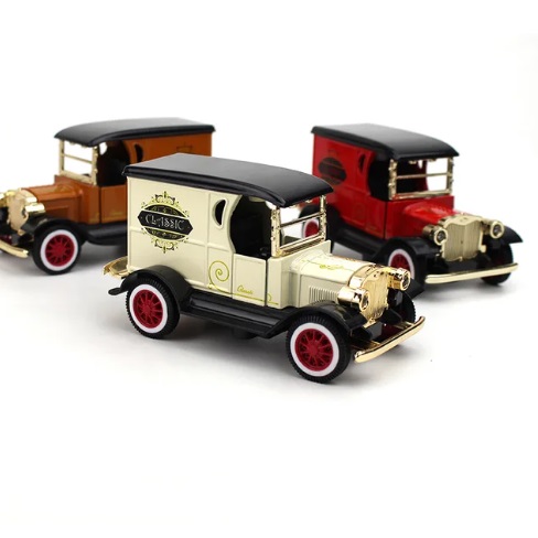 eigen merk Fourgon rétro avec moteur pullback, env. 1/32