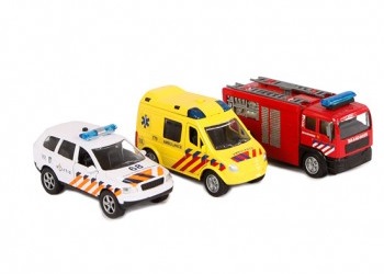 2-Play 510155 - 2-Play 510155 Ensemble 3-en-1 de police, d'incendie et d'ambulance
