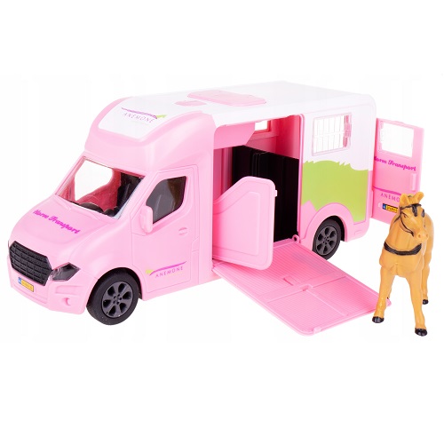 Kids Globe Kids Globe Camion à chevaux Anemone avec module sonore, moteur à friction et cheval