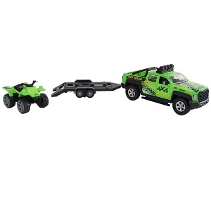 Kids Globe off-road vehicle with trailer with its 29 cm light quad