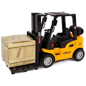 2-Play forklift that casts with pullback and light and sound