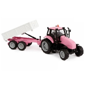 Kids Globe tractor with light and sound and tipping trailer