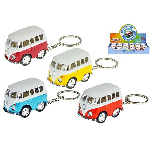 Kinsmart Kinsmart Microbus Volkswagen avec porte-clés, 4 variantes de couleurs